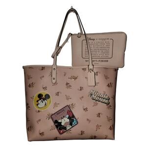 Coach x Disney Minnie Mouse NWT reversible city tote bag